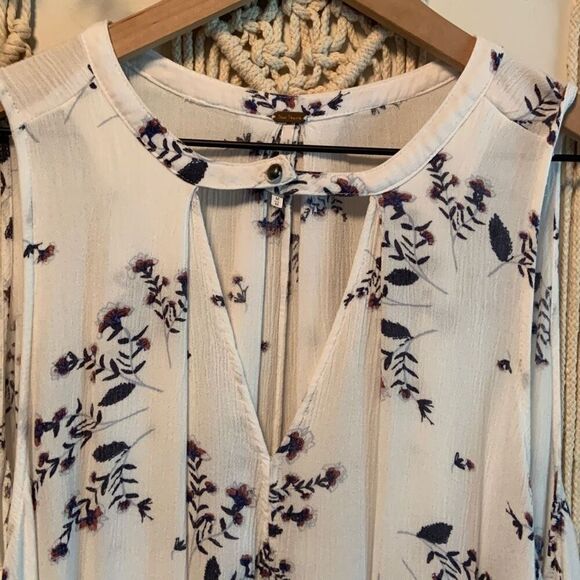 FREE PEOPLE Women’s Snap Out Of It Floral Swing Mini Tunic Dress Pockets Medium - Picture 3 of 12
